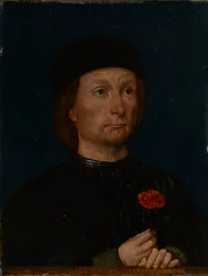 Retrato de um homem com uma rosa